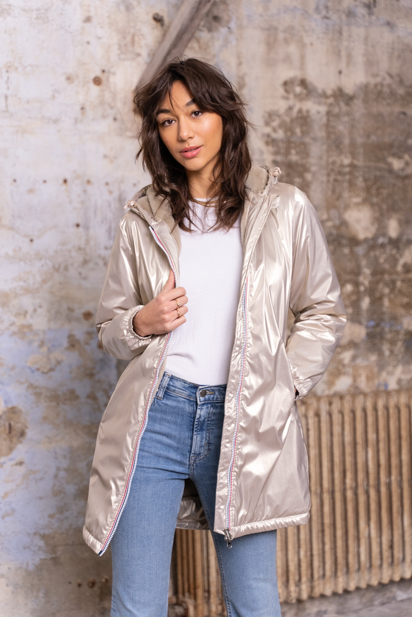 PARKA LONGUE FOURRE RÉVERSIBLE