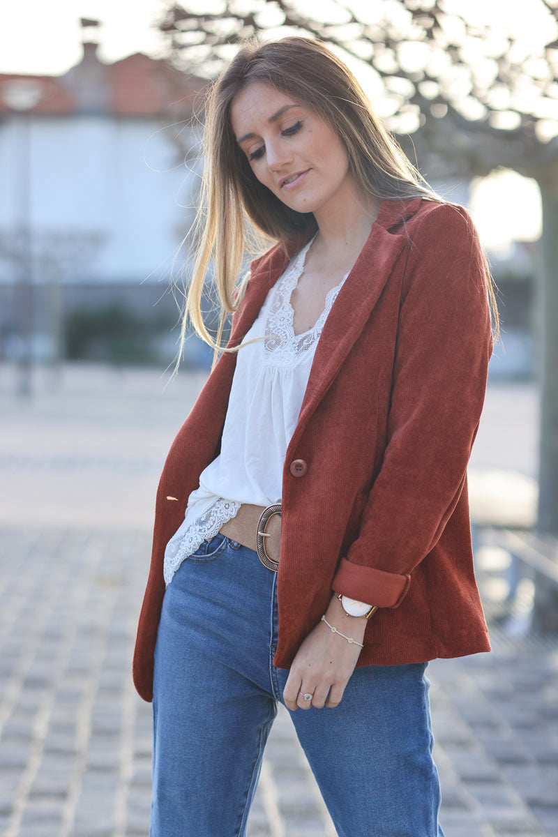 VESTE BLAZER VELOUR