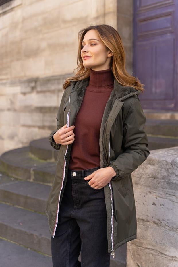 PARKA LONGUE FOURRE RÉVERSIBLE