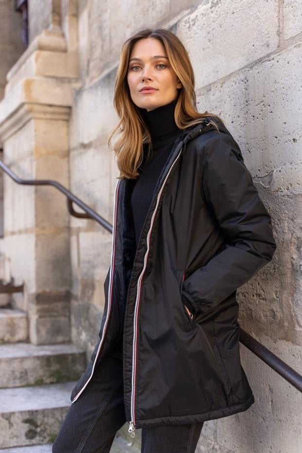 PARKA LONGUE FOURRE RÉVERSIBLE