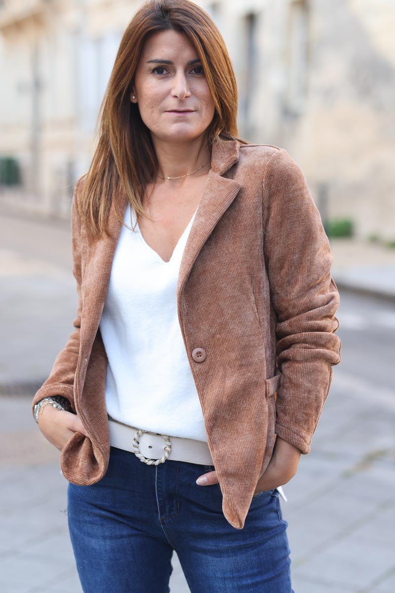 VESTE BLAZER VELOUR