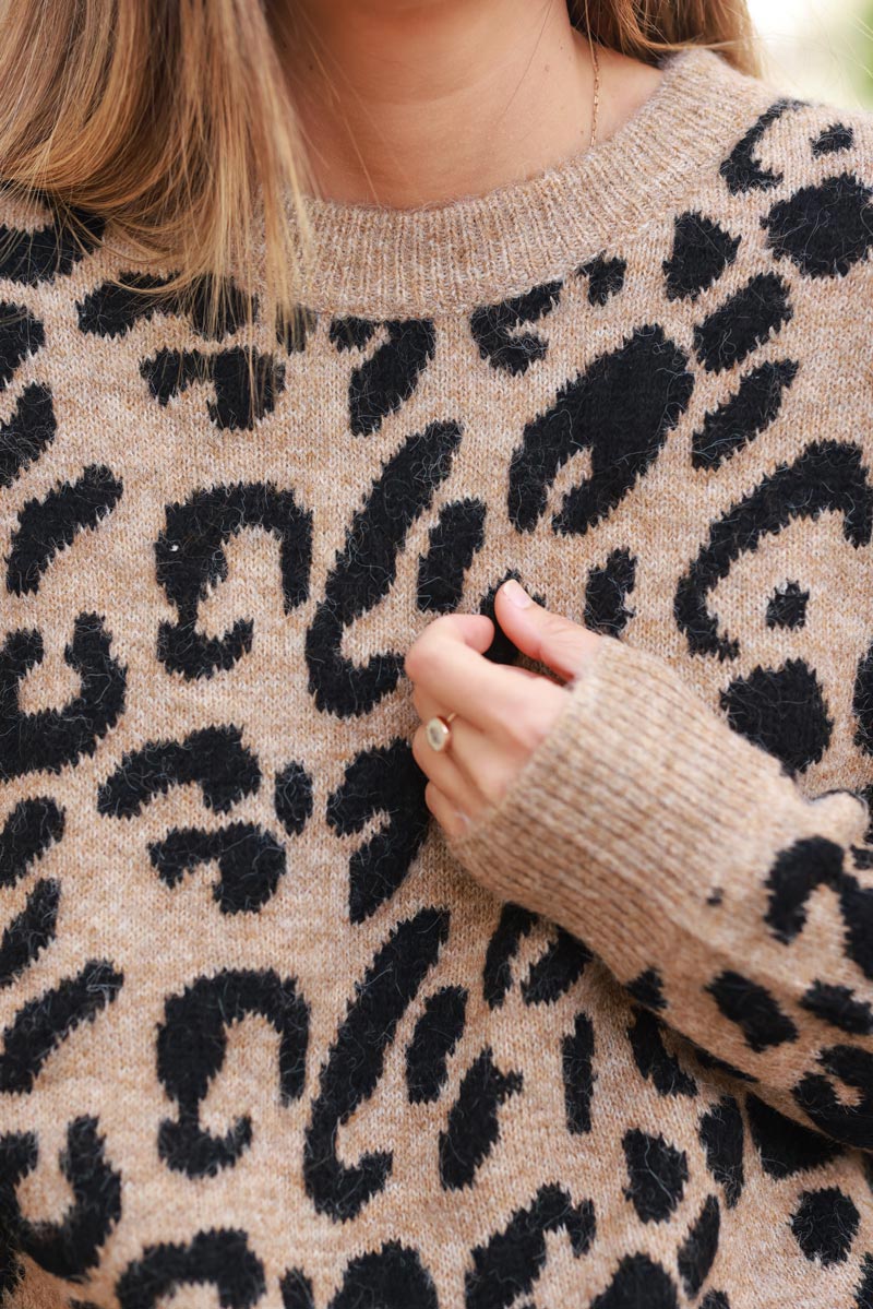 PULL LEOPARS COL ROND
